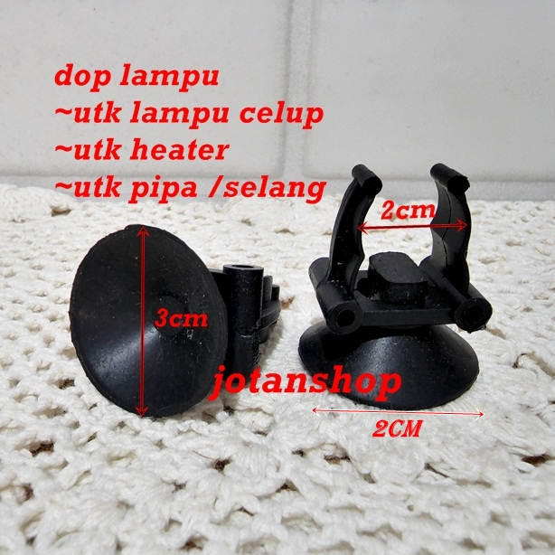 Kop Karet Dop Lampu Heater Selang Pipa Aquarium Aquascape Tempelan Kaca