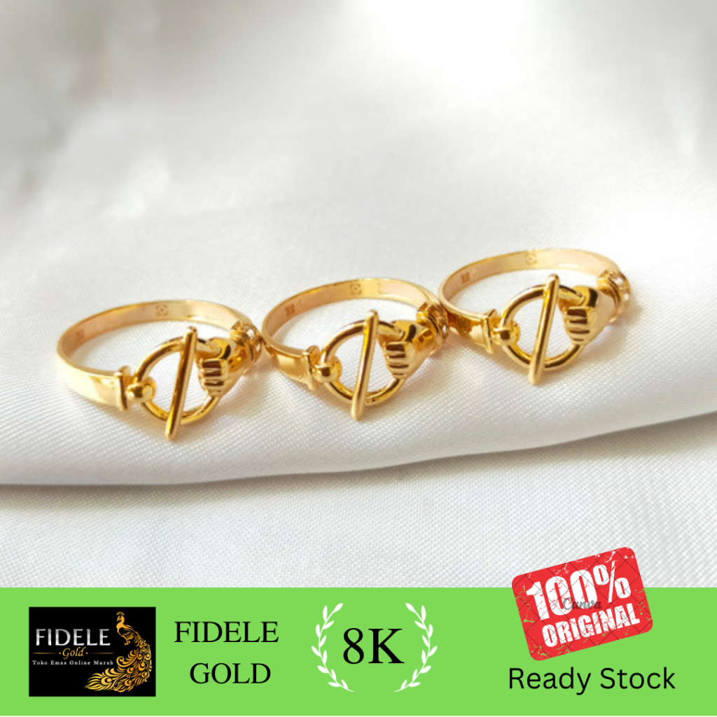 Cincin wanita model kekinian fashion emas asli kadar muda 375