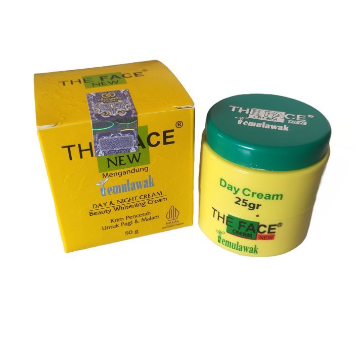 CREAM TEMULAWAK THE FACE paket krim siang malam original