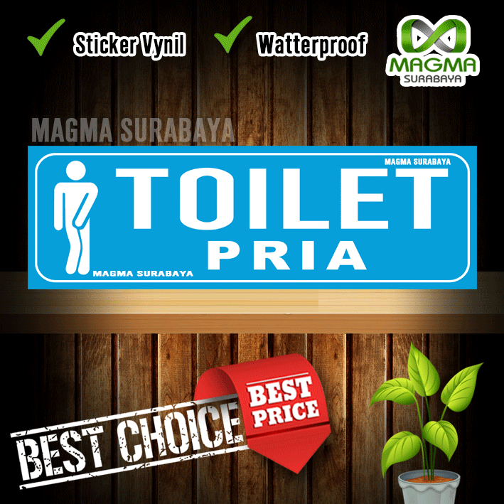 

Stiker Toilet Pria