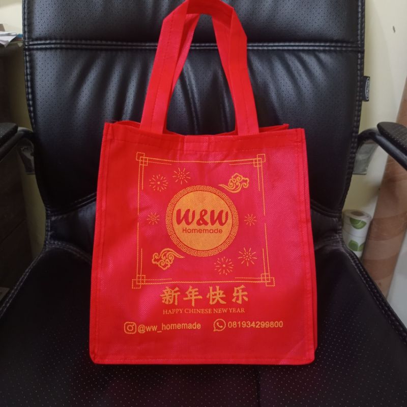 

Tas Promosi sablon Logo usaha, toko, pesta, dll