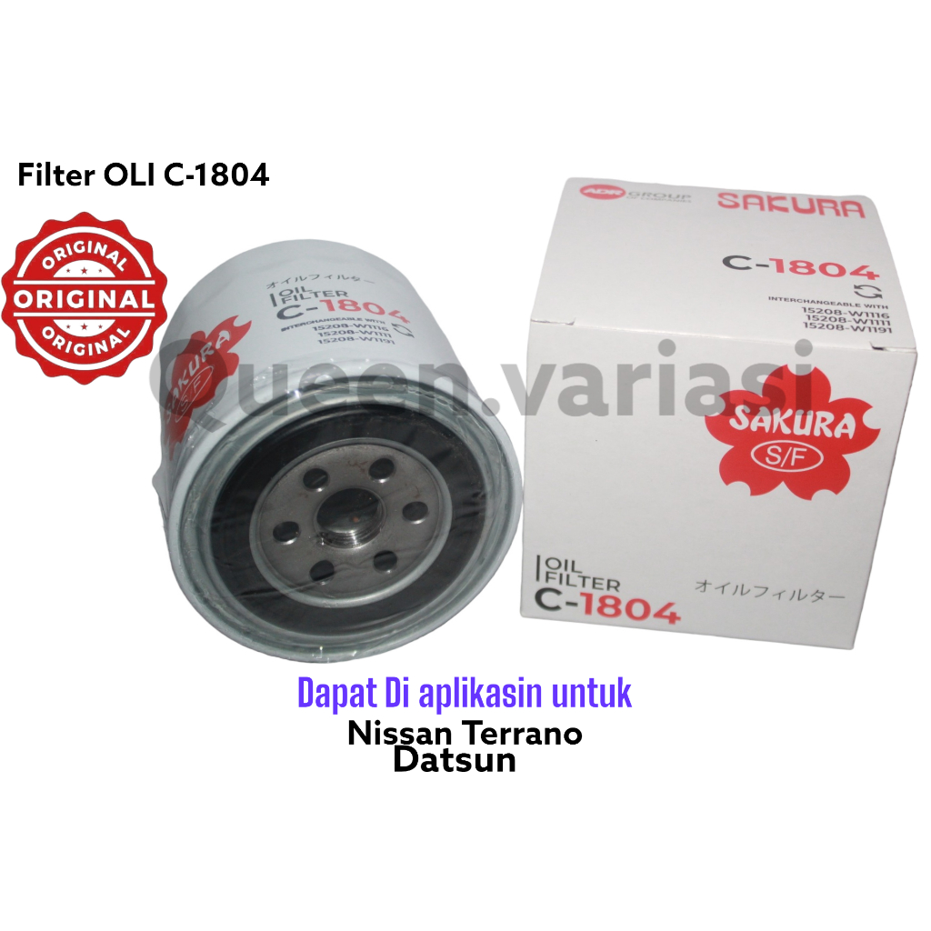 FILTER OLI/OIL FILTER TERRANO /NISSAN HOMER 2000 /DATSUN C-1804