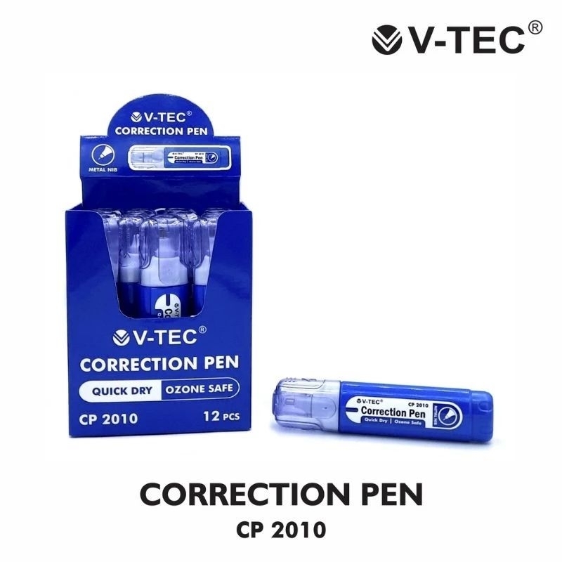 

V-tec Correction Tape CP 2010 10ML II V-tec Tip-ex Cair Pen CP 2010 10ML