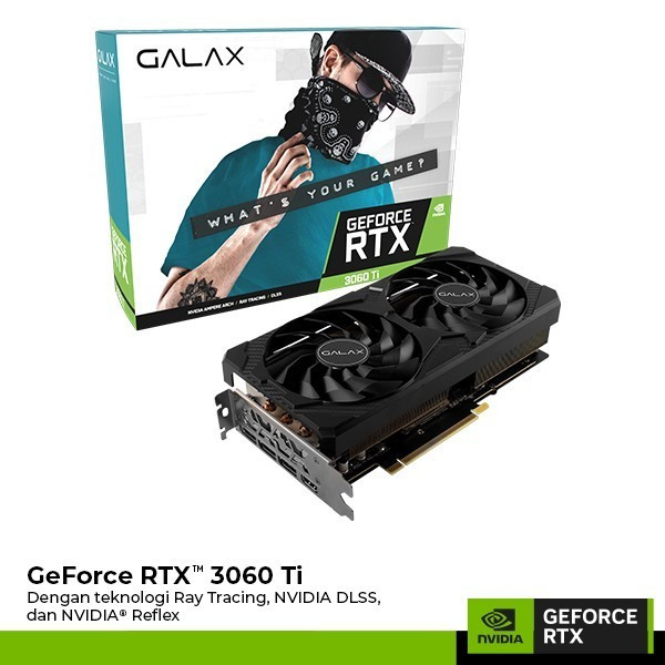 GALAX RTX 3060 Ti 8GB 1-Click OC Plus GDDR6X 3060Ti 8G 256BIT VGA CARD NVIDIA GEFORCE