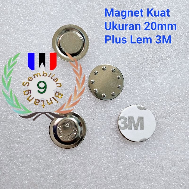 

Magnet Bulat Magnet Pin Lencana Magnet Nama Dada Magnet Papan Nama Plus Lem Magnet 20mm