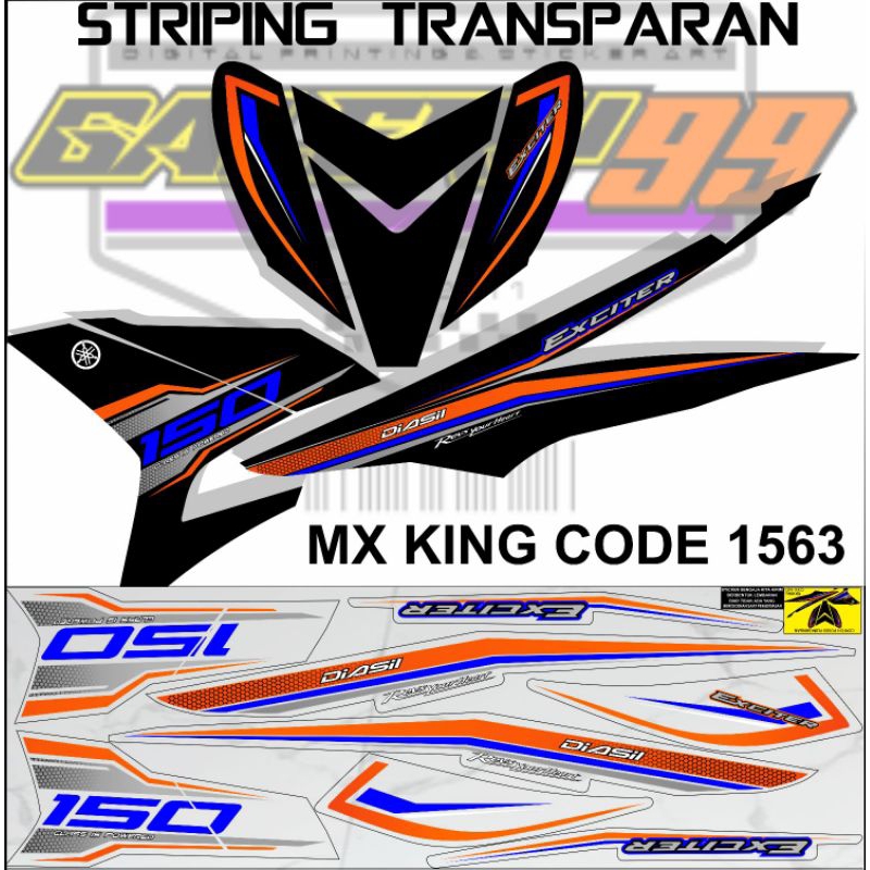 striping transparan MX KING