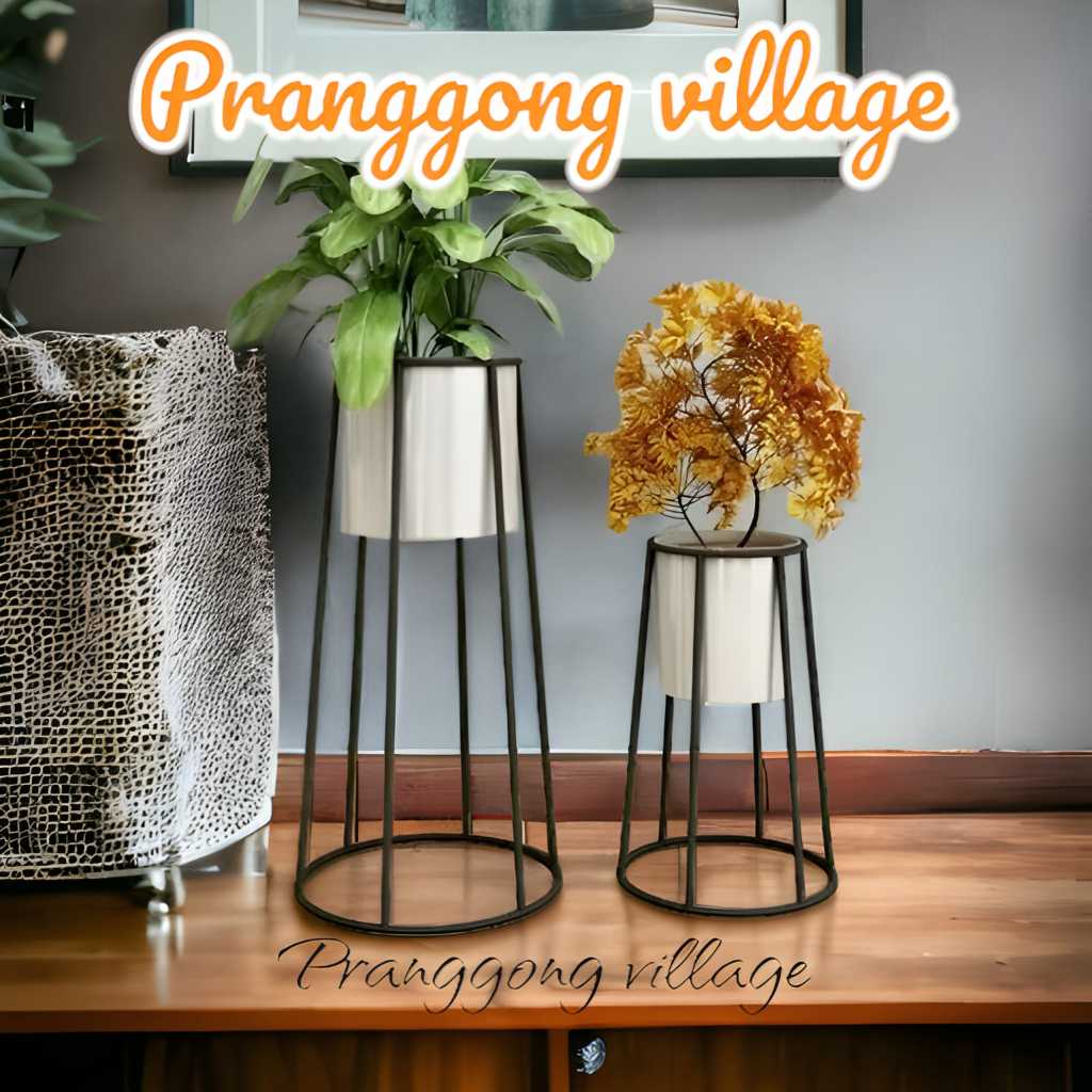 DIAMETER 30 CM STANDING POT 6 JARI / STANDING POT BESI ELEGANT MENAWAN