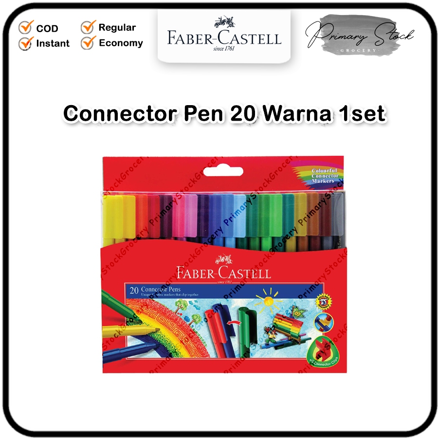 

Connector Pen Faber Castell 11200A 20 Warna Spidol Craft Konektor Faber-Castell