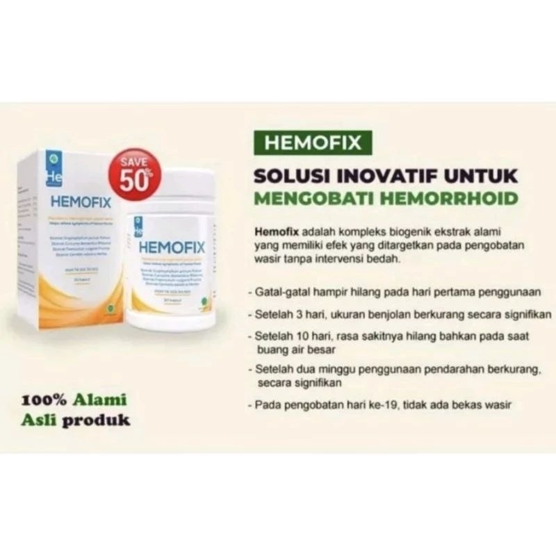 TERLARIS HEMOFIX ASLI ORIGINAL OBAT WASIR AMBEIEN AMPUH TERBUKTI NYATA