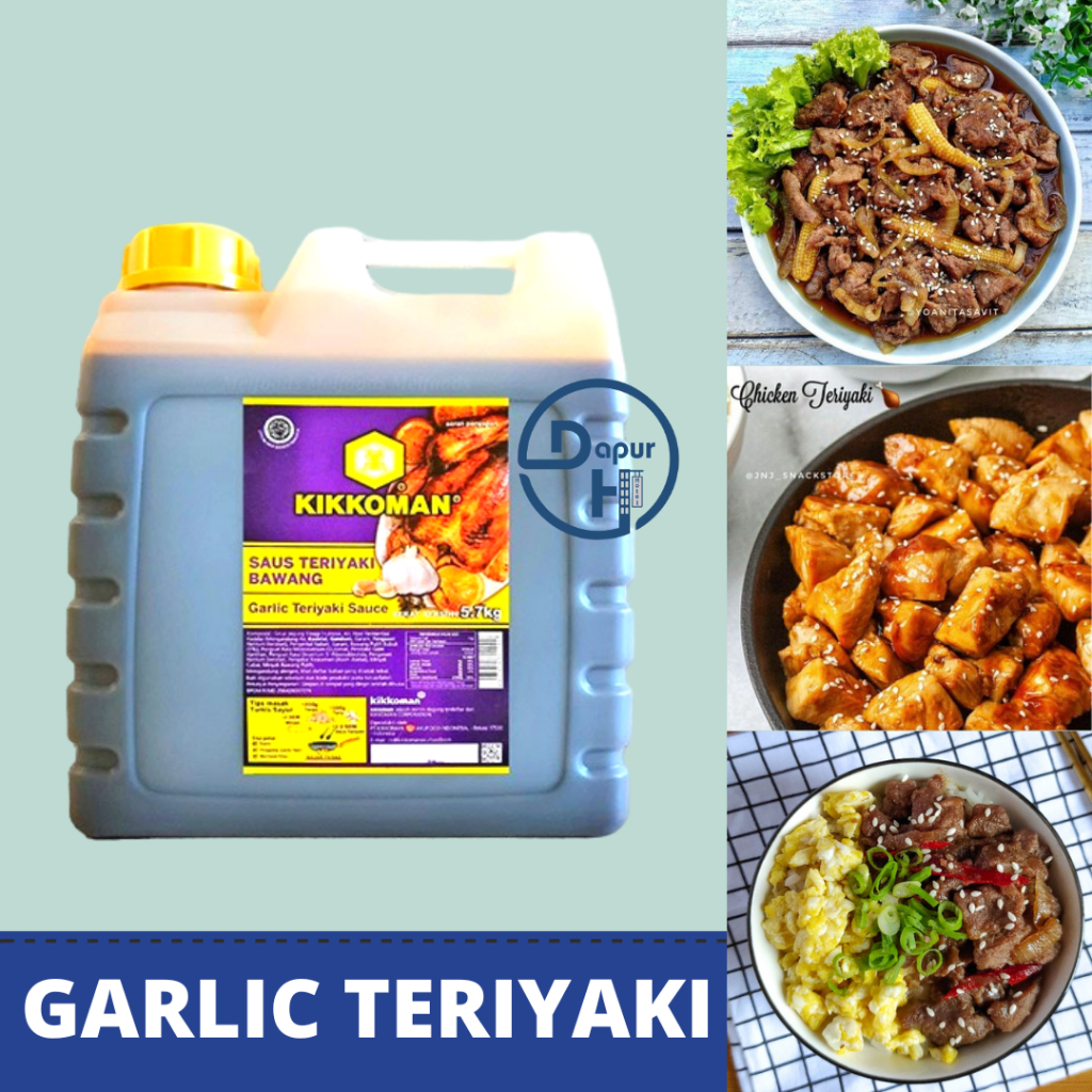 

KIKKOMAN Garlic Teriyaki Sauce 5,7 Kg Halal.