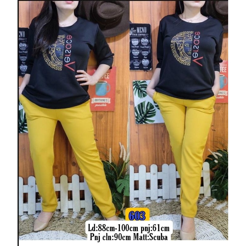 STELAN BAJU IMPORT WANITA BAJU CELANA PANJANG VERSA ONE SET TERLARIS RACUN SHOPEE AR 6033