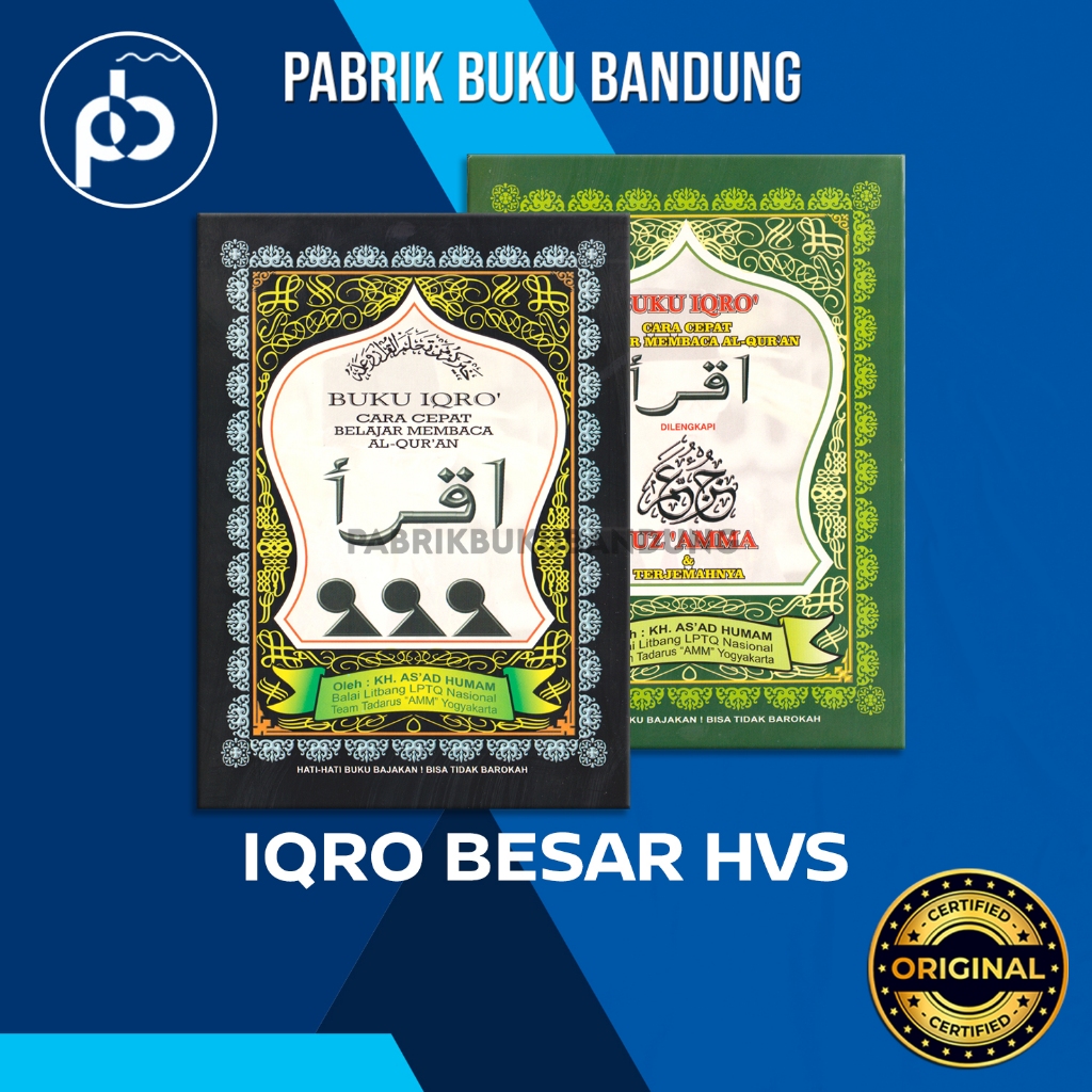 Iqro Bendel Besar HVS/Buku Cara Cepat Belajar Membaca Al Qur'an | 15.5 x 20.5 cm | AMM Yogyakarta