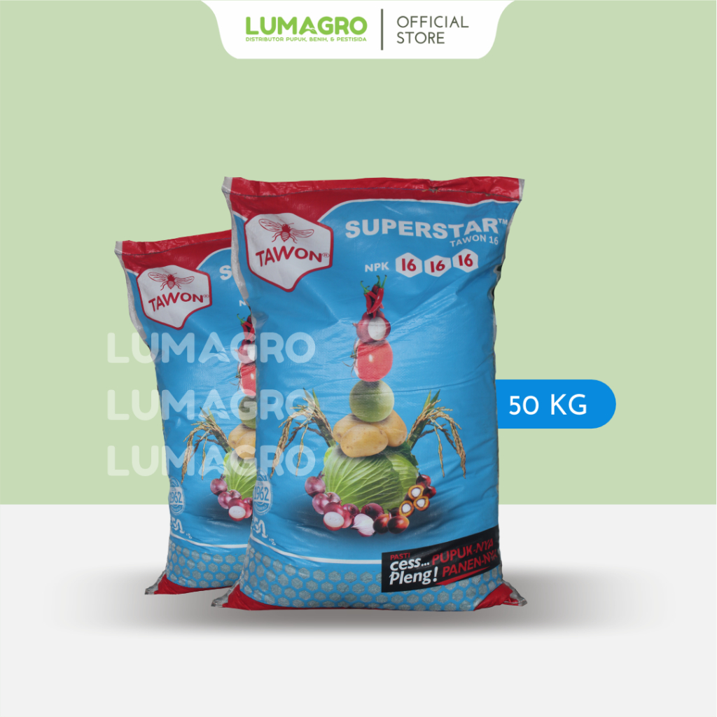 Pupuk NPK 16-16-16 Tawon 50kg Nutrisi Pertumbuhan Tanaman Lengkap dan Seimbang  161616