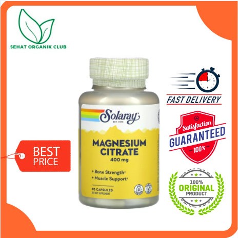 Solaray Magnesium Citrate 400 mg 90 Capsules