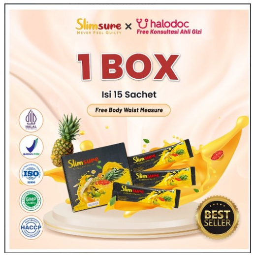 SLIMSURE BLOCK FAT Minuman Serbuk Serat untuk Pencernaan Sehat & Berat Ideal