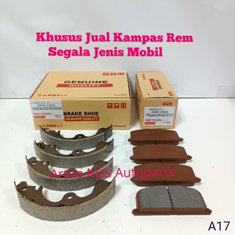 KAMPAS REM SET SOLUNA KOMPLIT DEPAN BELAKANG SOLUNA