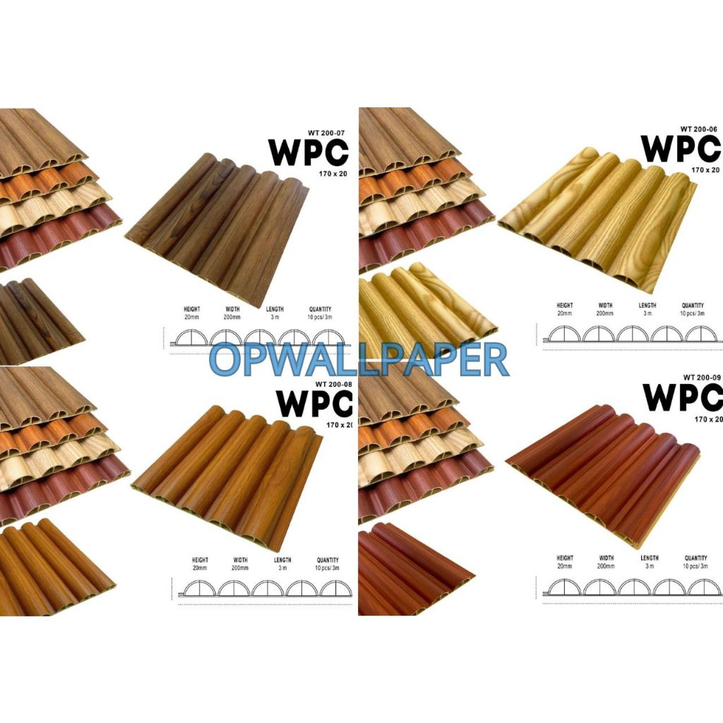 wall panel WPC / wood panel wpc Motif Kayu Bulat termurah