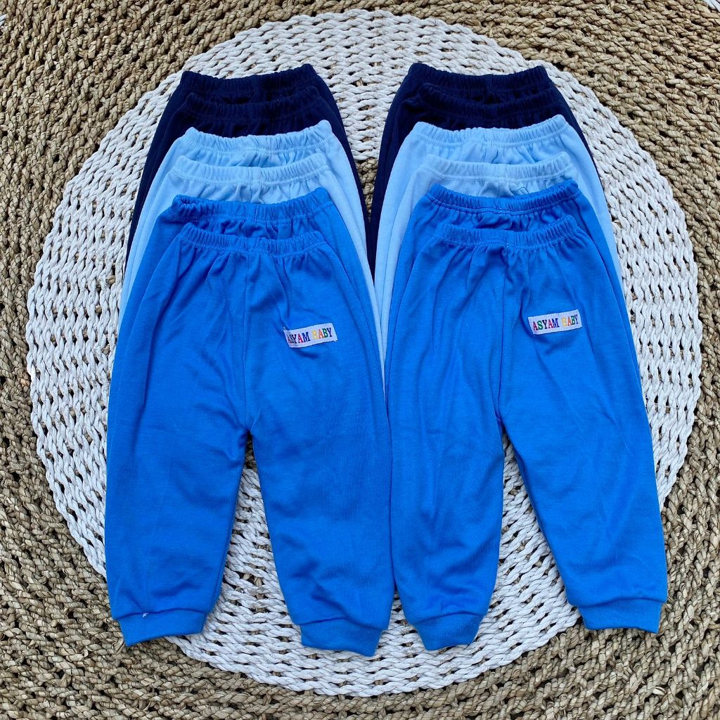 1 LUSIN (12 PCS) CELANA PANJANG BAYI BARU LAHIR CELANA NEWBORN BAYI DNW BABY