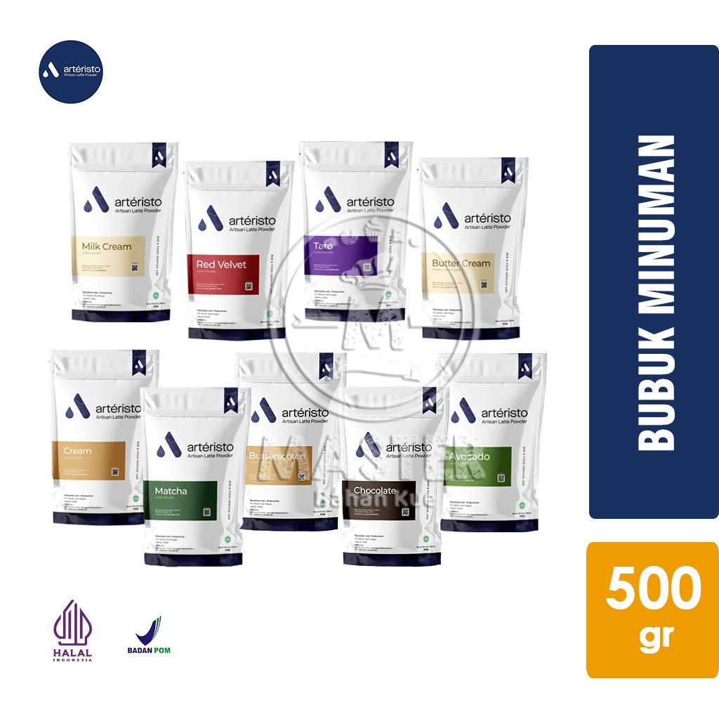 

Bubuk Minuman Rasa ARTERISTO No Sugar Plain Premium Powder Drink Tanpa Gula [500 gr]
