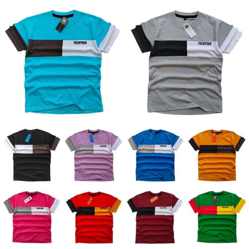 Kaos Anak Kombinasi 3 Warna Kaos Distro Anak Variasi Kombinasi Thirteen
