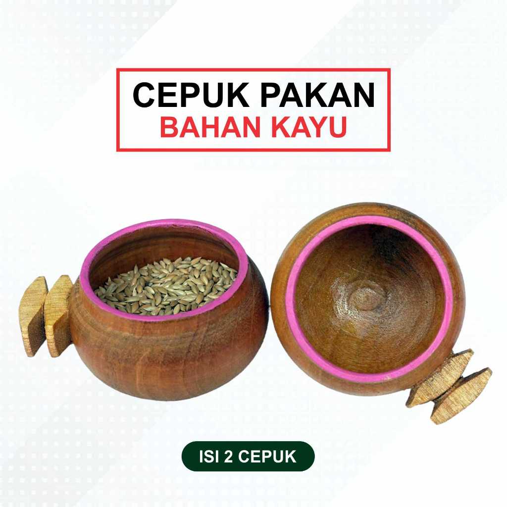 TEMPAT PAKAN BURUNG BAHAN KAYU ANTIK UNTUK BURUNG KECIL KENARI CIBLEK PENJAK SRDC TLEDEKAN