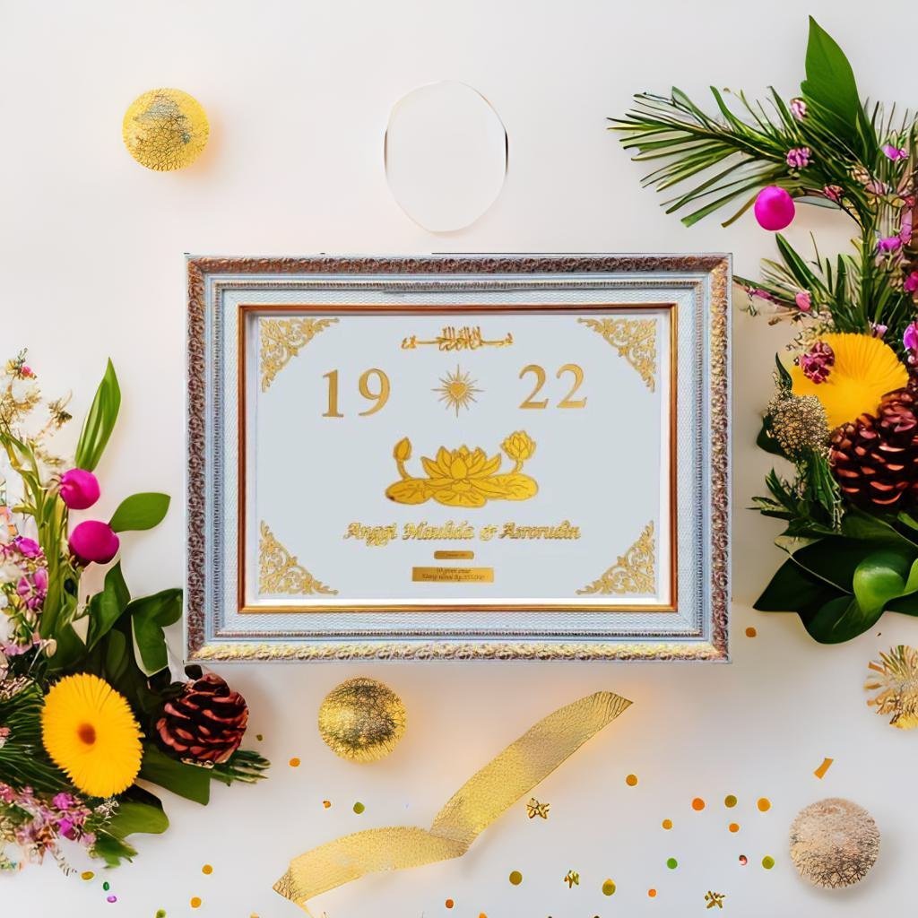 mahar pernikahan akrilik mirror logo PSHT