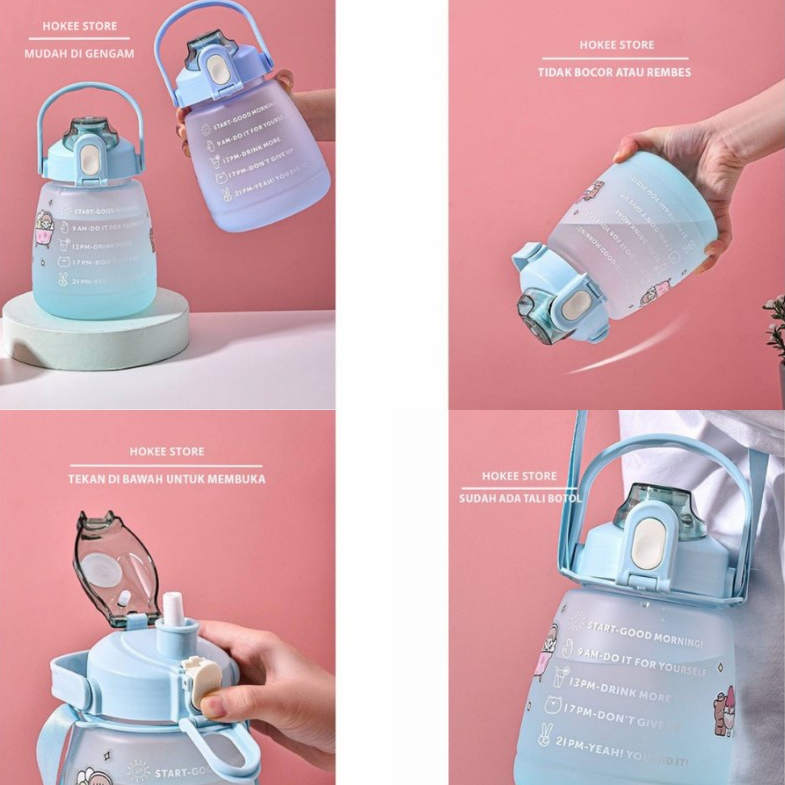 TUMBLER QUIFIT 2L / BOTOL GEMOY GRADASI 1.3L / BOTOL GEMBUL TRANSPARANT 1.3L / Botol Minum 2 Liter /