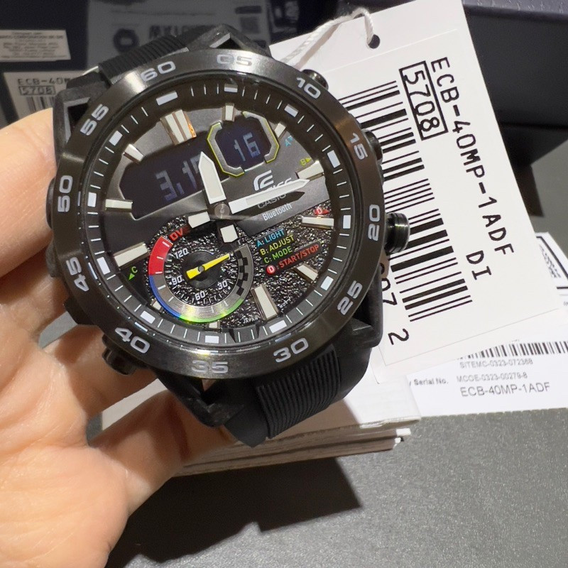 Original 100% Casio EDIFICE ECB-40MP-1ADF Jam Tangan Pria Casio Bluetooth - Garansi Resmi