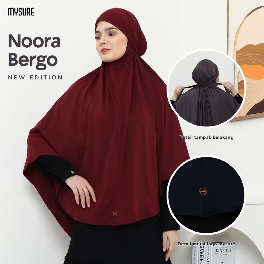JILBAB KHIMAR JUMBO/HIJAB INSTANT /INSTAN BERGO SYAR'I/ NOORA BERGO BY MYSURE