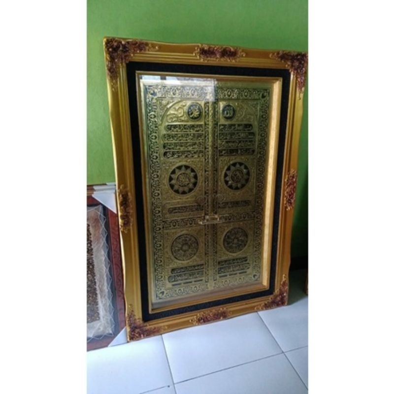 hiasan dinding kaligrafi pintu kabah pintu mekah