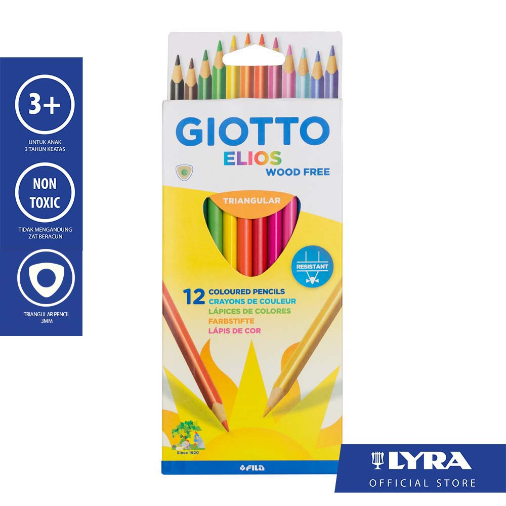 

Giotto Elios Tri Cardboard - Pensil Warna Tahan Patah 12 Warna # 275800
