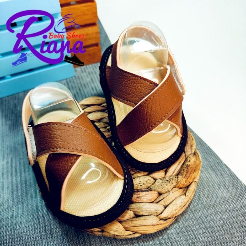 [PRODUK BARU] KSS-36 Sandal bayi prewalker sandal bayi silang kulit sintetis usia 3-12 Bulan