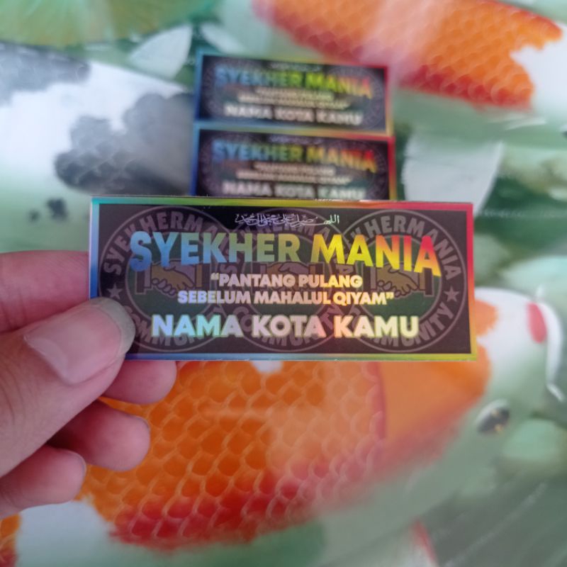 

(Minimal Order 10 pcs) Stiker Syekhermania Warna Warni, Vynil/Hologram, Tahan Air, Tahan Lama