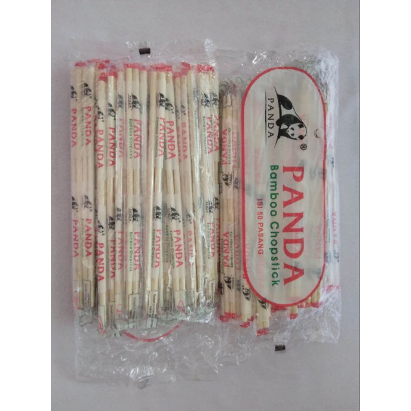 Sumpit bambu/sumpit kayu panda isi 50pasang