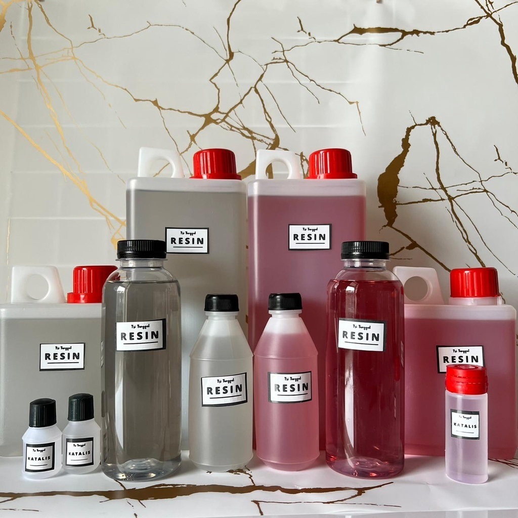 DISKON PAKET RESIN 500GR MERAH KOMPLIT POLYESTER TYPE 108 FIBERGLASS MIKA GLASS FIBER CAIRAN