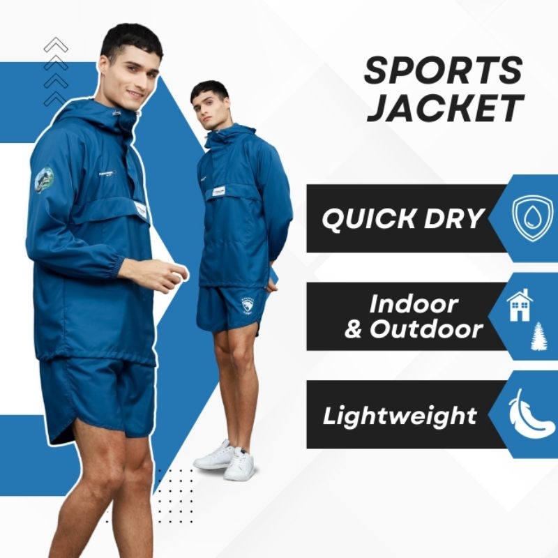 Jaket Setelan Olahraga Pria Wanita Baju Sauna Pembakar Lemak