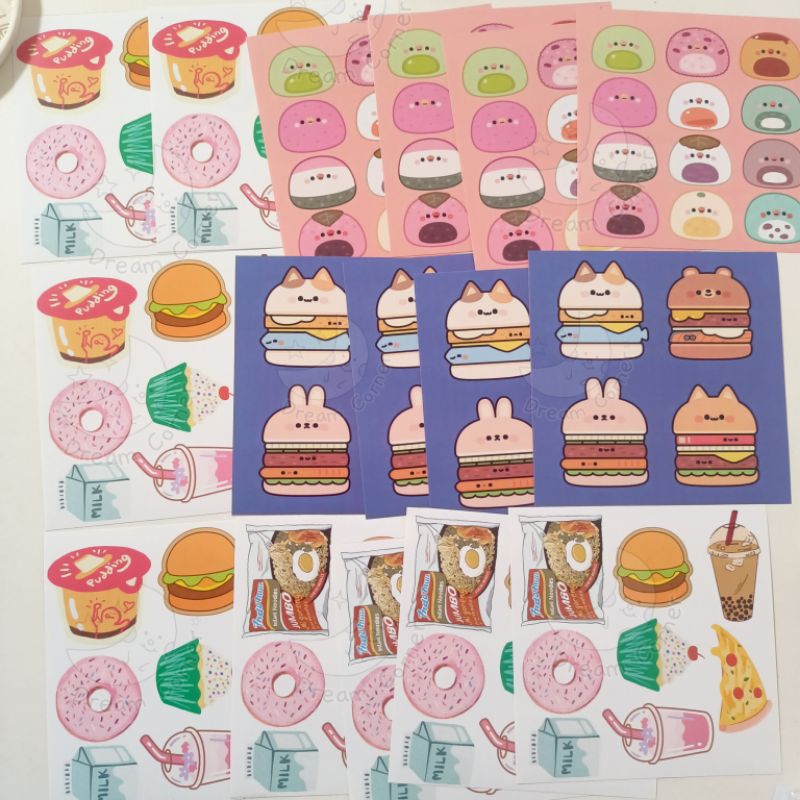 

STICKER SHEET FOOD MAKANAN EDITION MURAH