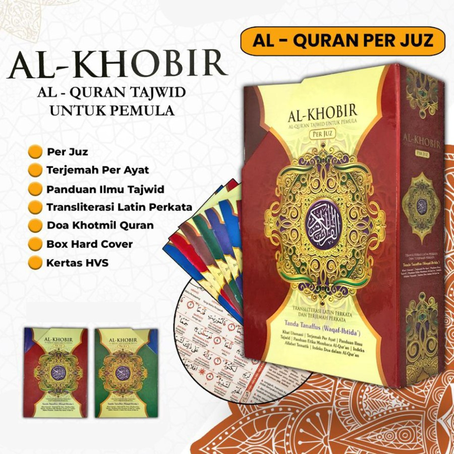 Al quran khobir per juz a4 besar Terjemah Transliterasi Perkata