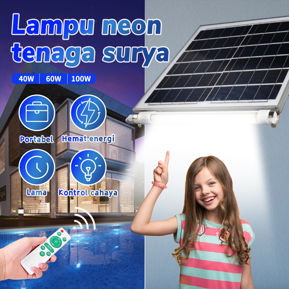 Solar light tube 300W led strip light IP67 household induction outdoor light advertising light
