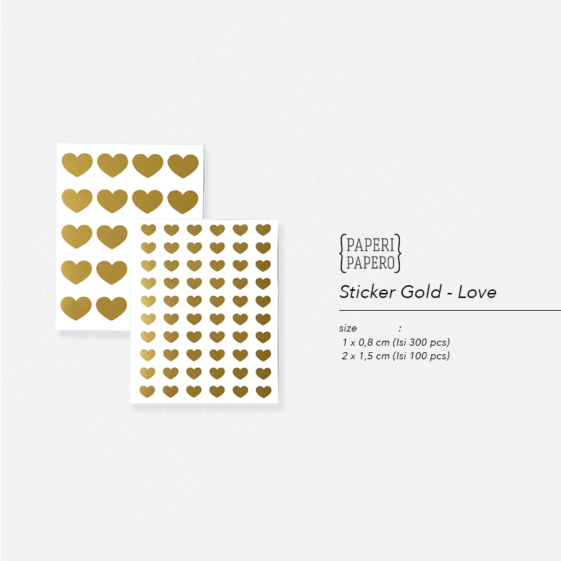 

Sticker Love Gold - Cutting Stiker Heart Hati Cinta Emas Segel Tempel