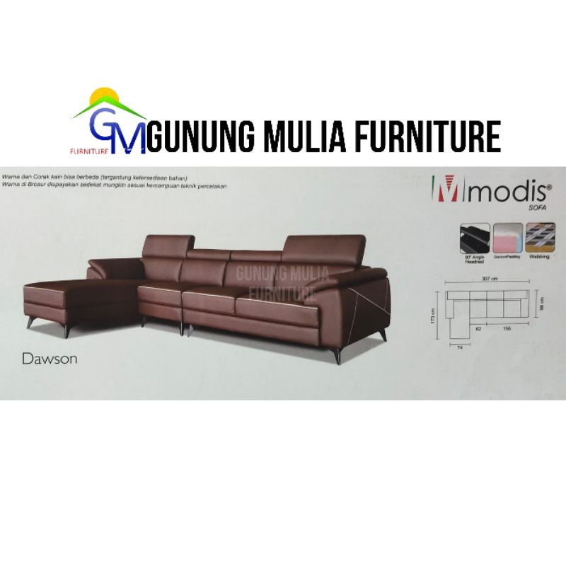 Sofa Tamu / Sofa L Merk Modis Type Dawson