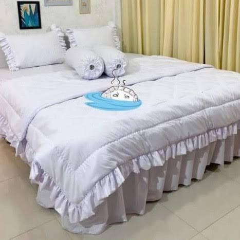 PROMO SPREI RUMBAI DAN BEDCOVER POLOS TINGGI 30
