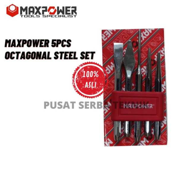 

MAXPOWER 5 PCS OCTAGONAL STEEL PUNCH SET - TanpaBubbleWrap Limited