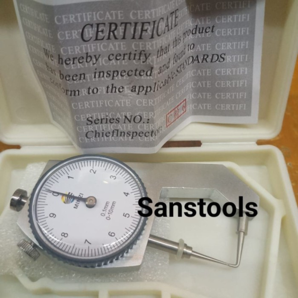 

Dial Thickness gauge gage 0-10mm Curved tip alat ukur ketebalan pipa Berkualitas