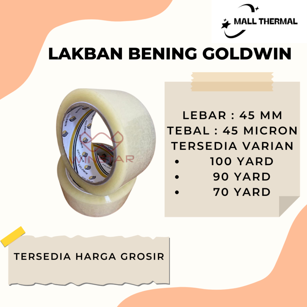 

LAKBAN TAPE BENING 45MM 100 90 70 YARD