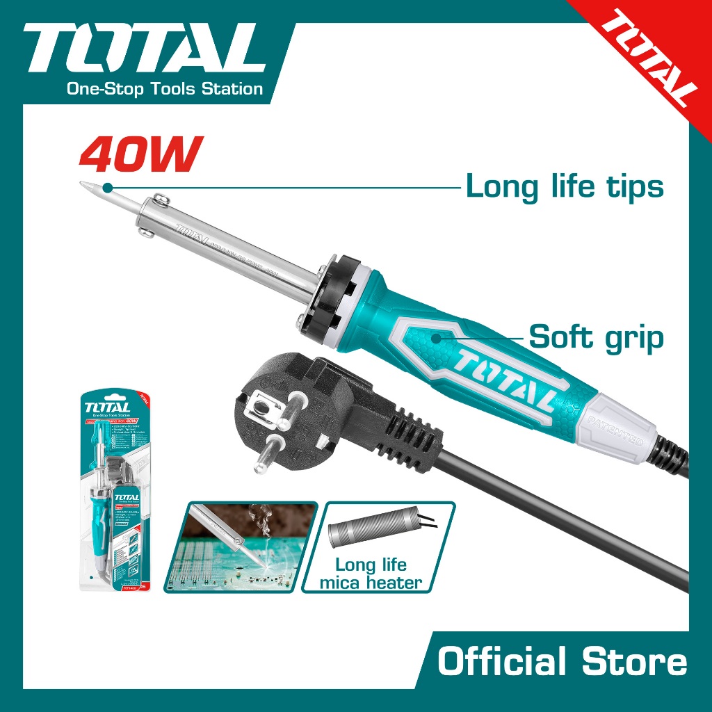 TOTAL Solder Listrik/Electric soldering iron 40W TET1406