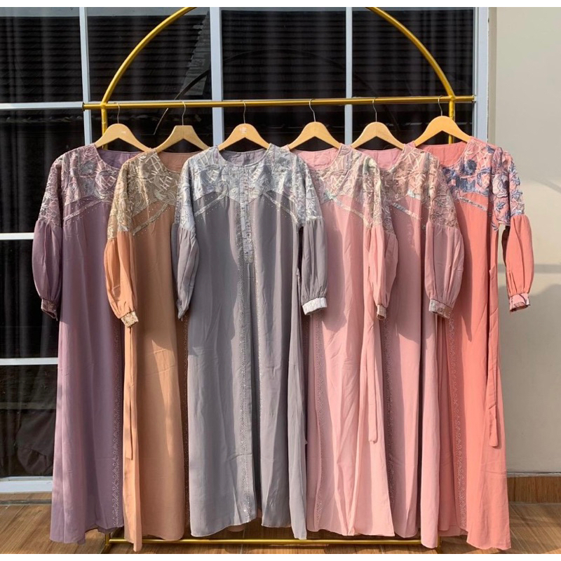 MalabisShop Dress Syahirah Busui Ceruty Brukat Premium