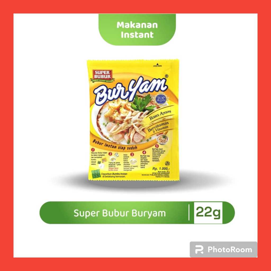 

Buryam Rasa Ayam | 10 Bks @ 22 g | Super Bubur