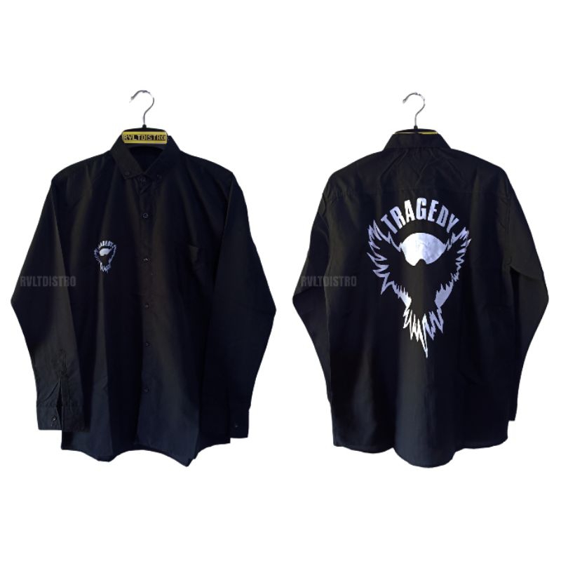 Kemeja Band Punk Lengan Panjang Tragedy | Kemeja Pria Kemeja Punk Kemeja Distro