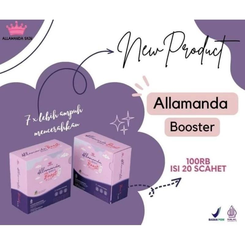 

{BPOM} ALAMANDA BOOSTER BY SISCA CHIC/ COLLAGEN SALMON SERBUK PEMUTIH 1 BOX isi 20 SACHET